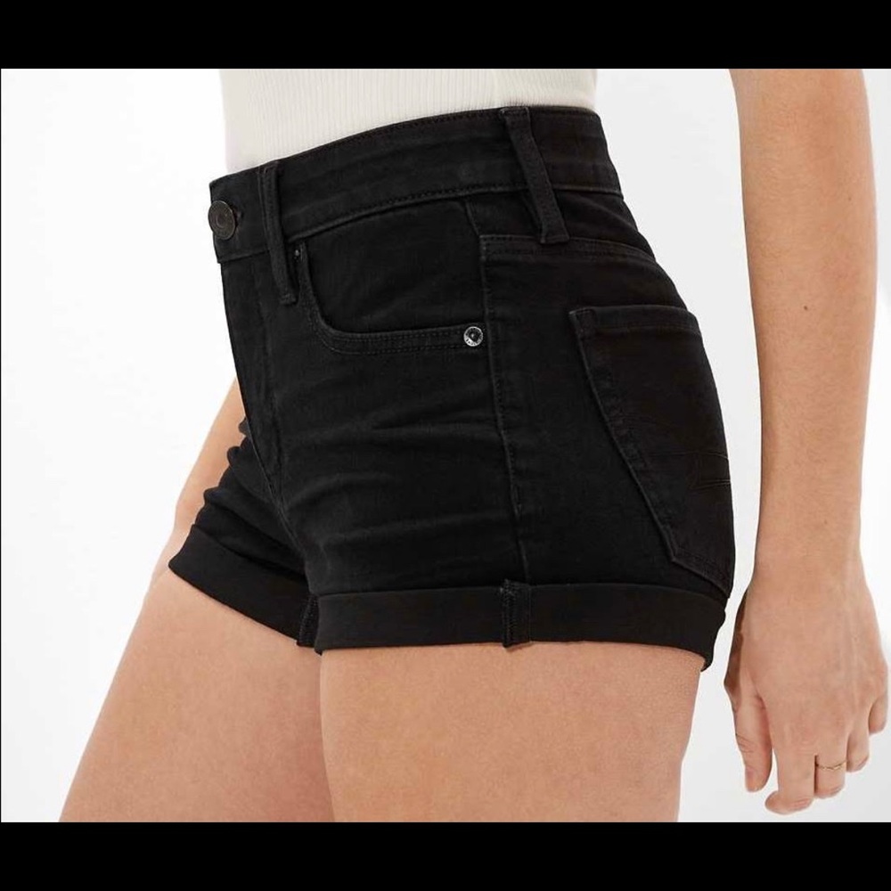 Black American Eagle Jean Shorts